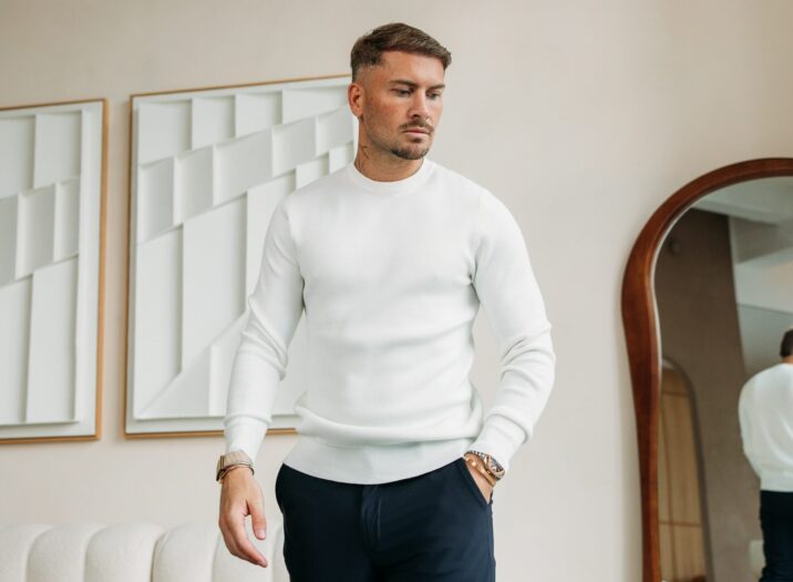 Knitted timeless crewneck - White