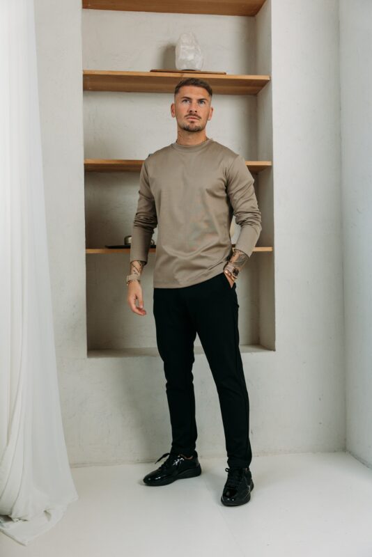 Double Mercerized Longsleeve - Taupe