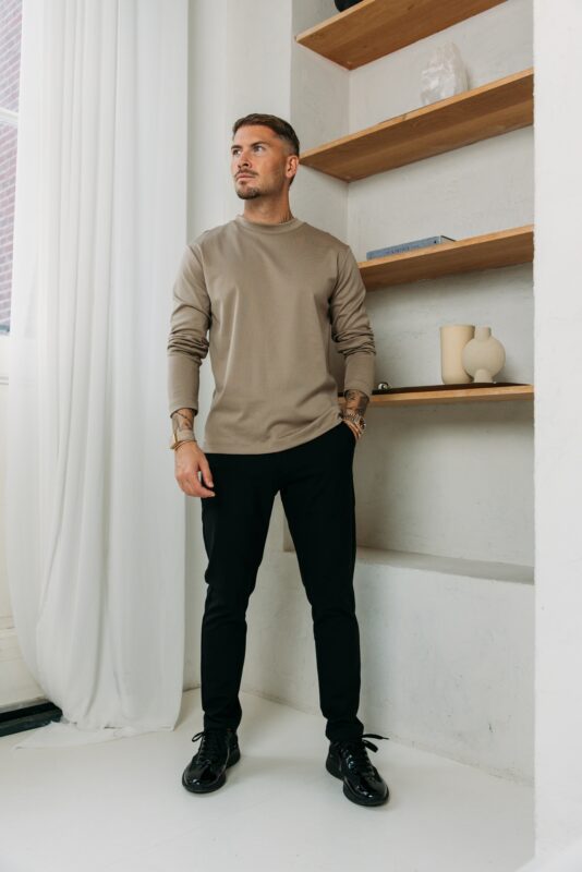 Double Mercerized Longsleeve - Taupe