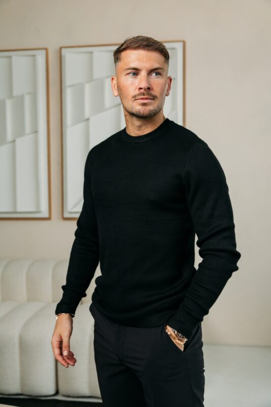 Knitted timeless crewneck - Black
