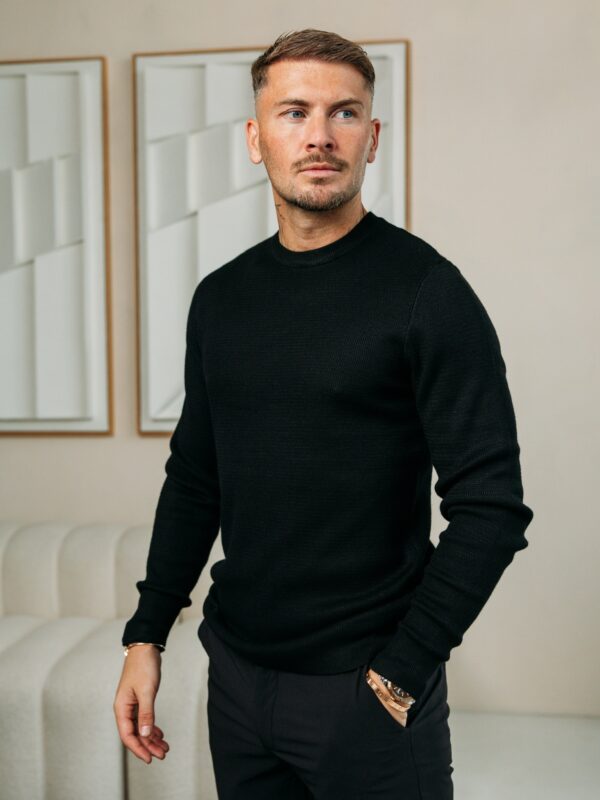 IMG_7412 Knitted timeless crewneck - Black