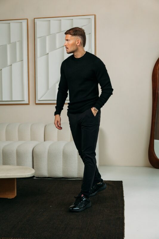 Knitted timeless crewneck - Black