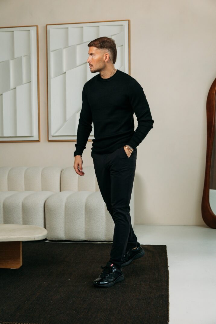 Knitted timeless crewneck - Black