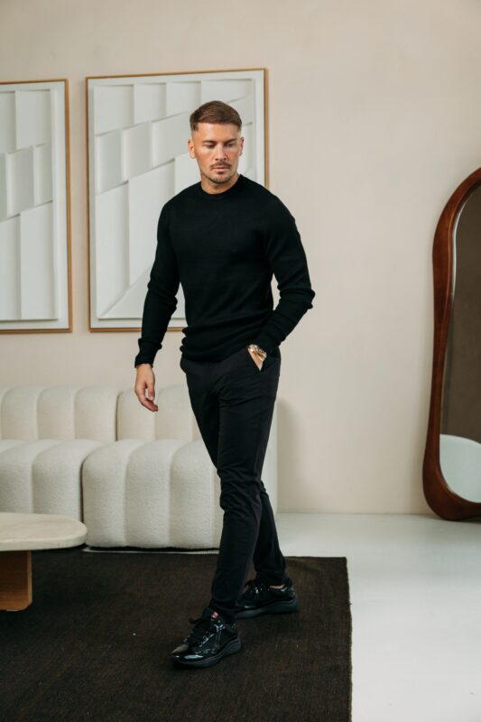 Knitted timeless crewneck - Black