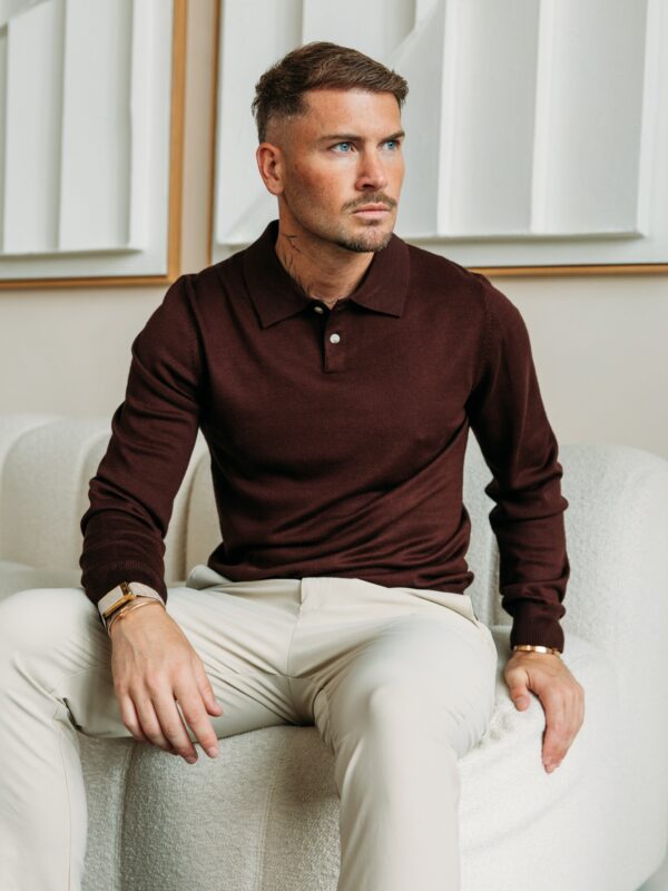 IMG_7432 Essential button polo knit - Choco